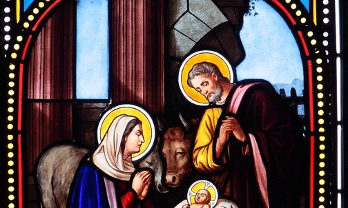 Betlejem,witraż w kościele św. Katarzyny