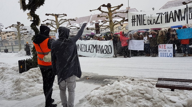 Protest licealistów w Pszczynie