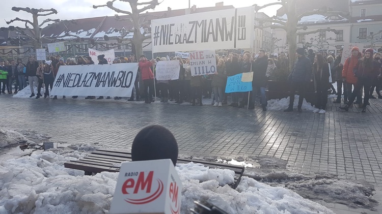 Protest licealistów w Pszczynie