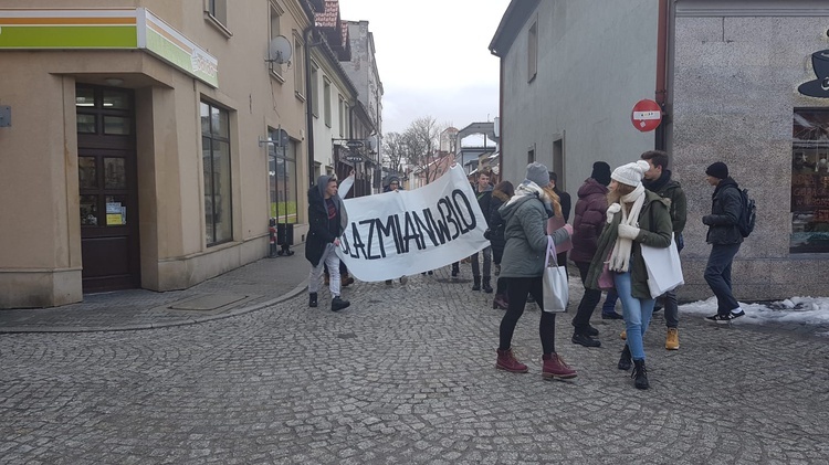 Protest licealistów w Pszczynie