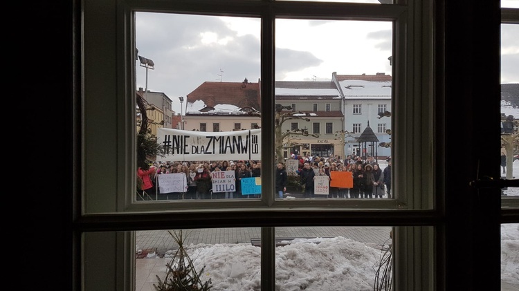Protest licealistów w Pszczynie