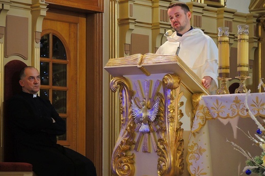 O. Tomasz Gałuszka OP w bazylice w Hałcnowie