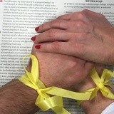 Protest żółtych wstążek w Katowicach