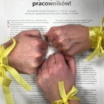 Protest żółtych wstążek w Katowicach