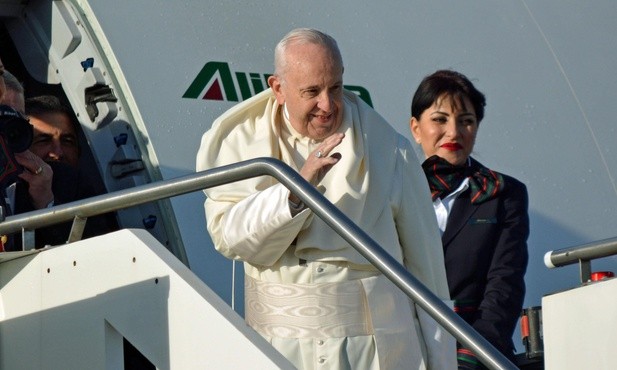 Papież do dziennikarzy: Jest to pierwszy lot, w którym zabrakło waszego kolegi