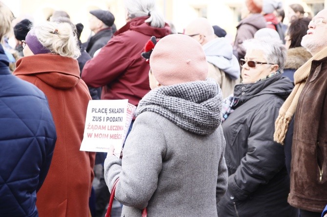 Protest w obronie gliwickiej kardiologii