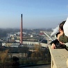 ▲	Najmłodsi oglądają Głubczyce z wysokości wieży ratuszowej