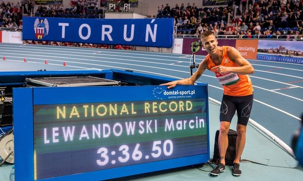 Nowy rekord Polski Lewandowskiego na 1500 m w Toruniu