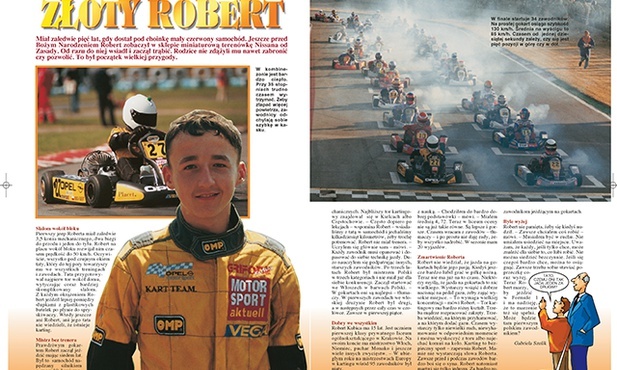 Lutowy numer  „Małego Gościa”  sprzed 19 lat.  15-letni Robert Kubica  opowiada o swoich marzeniach