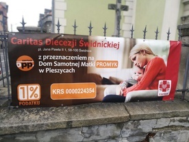 Informacje potrzebne do odpisania 1% podatku na rzecz Domu Samotnej Matki w Pieszycach.