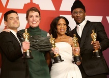 Aktorzy nagrodzeni Oscarami: (od lewej) Rami Malek, Olivia Colman, Regina King i Mahershala Ali.