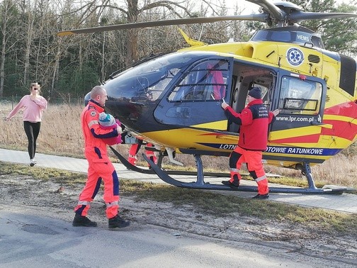 Chłopca przewieziono śmigłowcem do Lublina