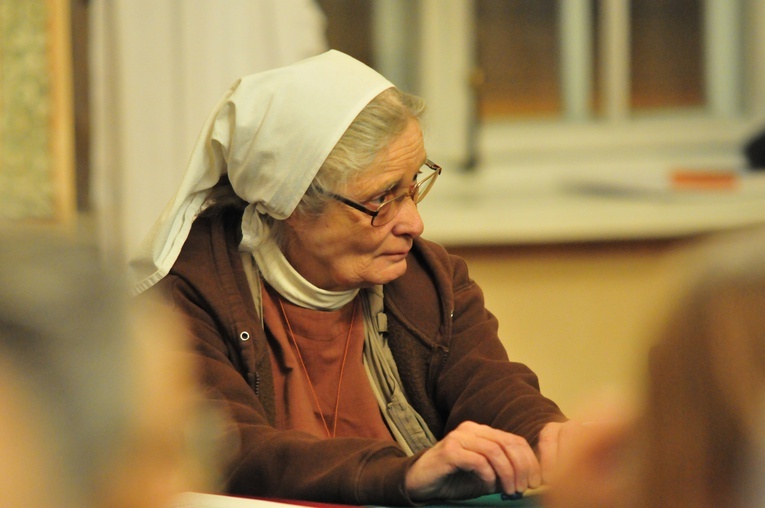 Siostra Małgorzata Chmielewska podczas spotkania w Lublinie