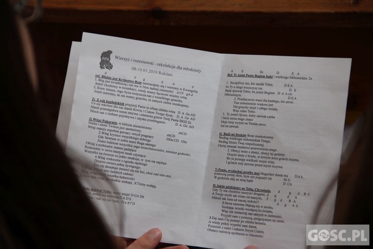 Rekolekcje dla młodzieży w Rokitnie