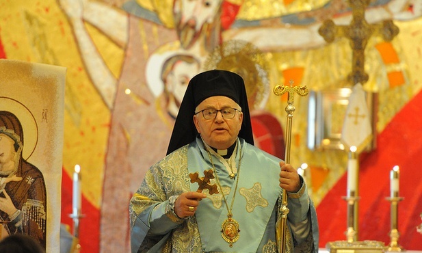 Abp Jean-Clément Jeanbart z Aleppo.
