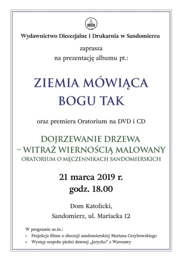 Prezentacja albymu "Ziemia mówiąca Bogu tak"