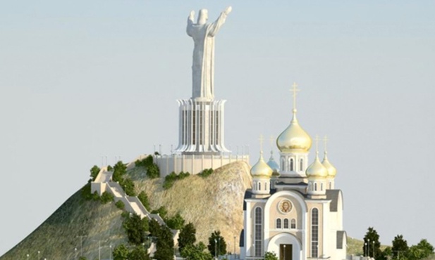 Prawie 40-metrowa figura Chrystusa zamiast monumentu Lenina