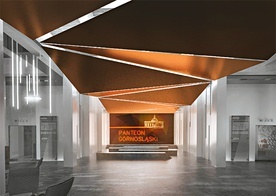 Wizualizacja projektu Panteonu Górnośląskiego w podziemiach katedry Chrystusa Króla w Katowicach.