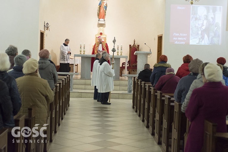 Poświęcenie nowych stacji drogi krzyżowej w Dzierżoniowie