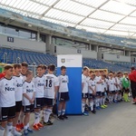 Trening Anity Włodarczyk z dziećmi na Stadionie Śląskim