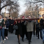 Krzyż nieśli także przedstawiciele władz lubelskich uczelni