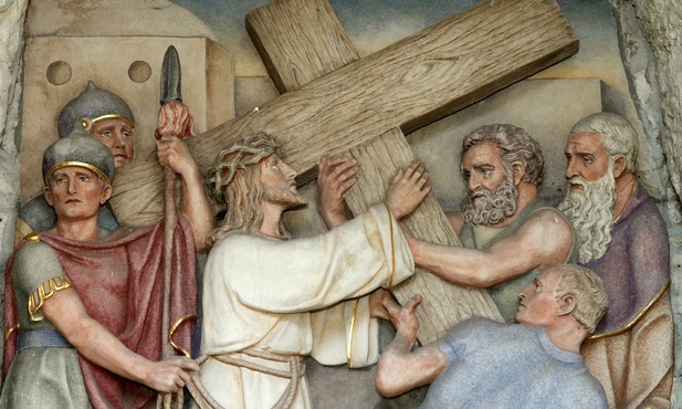 Jezus bierze krzyż. Wiernosć Ojcu aż do smierci