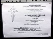 Ostatnie pożegnanie s. Andrzeji Lis, klaryski