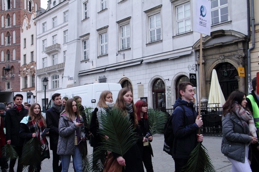 Niedziela Palmowa z udziałem młodzieży w Krakowie 2019