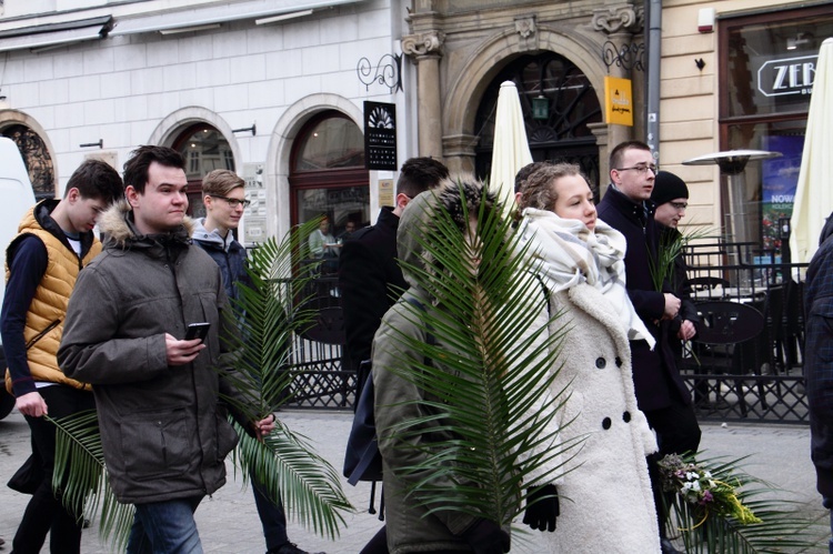 Niedziela Palmowa z udziałem młodzieży w Krakowie 2019