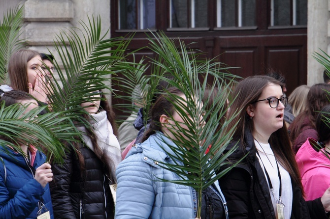 Niedziela Palmowa z udziałem młodzieży w Krakowie 2019