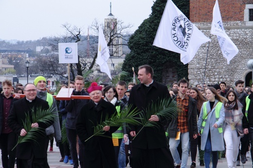 Niedziela Palmowa z udziałem młodzieży w Krakowie 2019