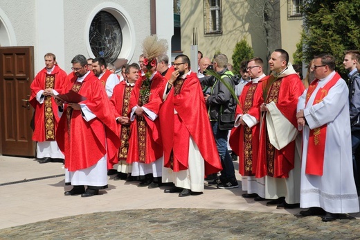 Niedziela Palmowa młodych w Bielsku-Białej 2019 - procesja do katedry