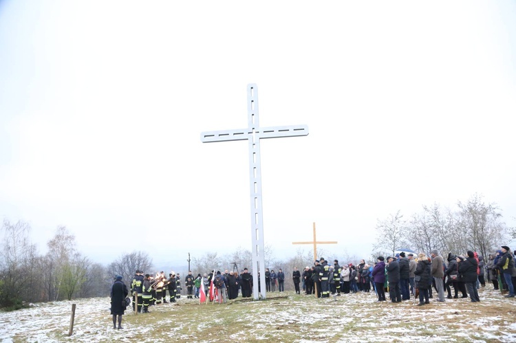 Poświęcenie krzyża w Biegonicach