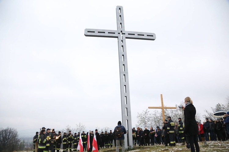 Poświęcenie krzyża w Biegonicach