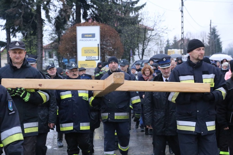 Poświęcenie krzyża w Biegonicach