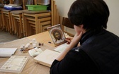 Mandylion na kursie pisania ikon w Jawiszowicach