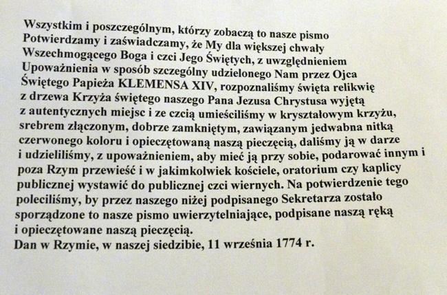 Końskie: Wprowadzenie relikwii Krzyża Świętego