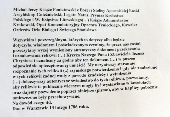 Końskie: Wprowadzenie relikwii Krzyża Świętego