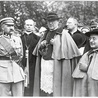 Na piewrwszym planie: naczelnik państwa Józef Piłsudski, metropolita warszawski abp Aleksander Kakowski i nuncjusz apostolski abp Achilles Ratti.