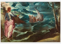 Lambert Sustris 
Jezus nad Jeziorem Galilejskim
olej na płótnie, ok. 1570
National Gallery of Art Waszyngton