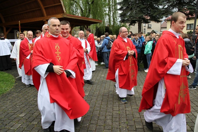 Msza św. pielgrzymów łagiewnickich w Hałcnowie - 2019