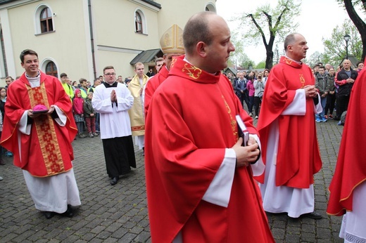 Msza św. pielgrzymów łagiewnickich w Hałcnowie - 2019