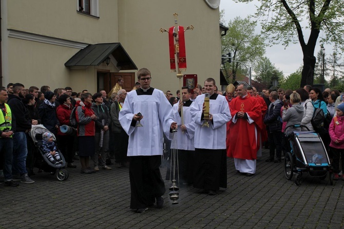 Msza św. pielgrzymów łagiewnickich w Hałcnowie - 2019