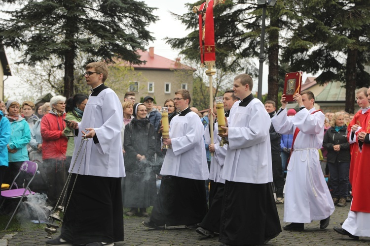 Msza Święta na rozpoczęcie 7. pielgrzymki z Hałcnowa do Łagiewnik - 2019