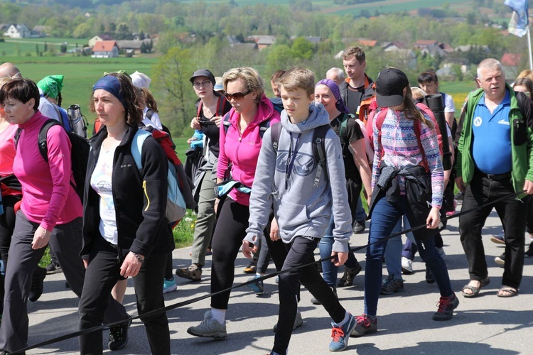 Adoracja Jezusa w drodze z Wieprza do Tomic - grupa bł. ks. M. Sopoćki