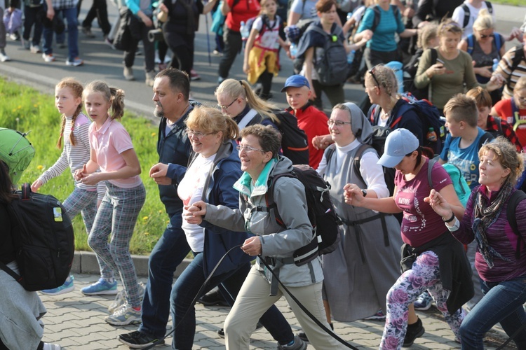 Powitanie 7. pielgrzymki łagiewnickiej w Wysokiej - 2019