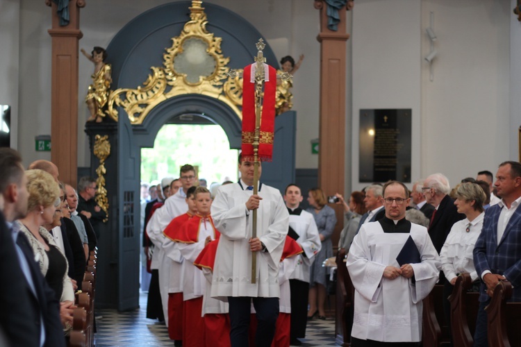 Dziękczyniene za ukończone prace przy kosciele w Rawie Maz.