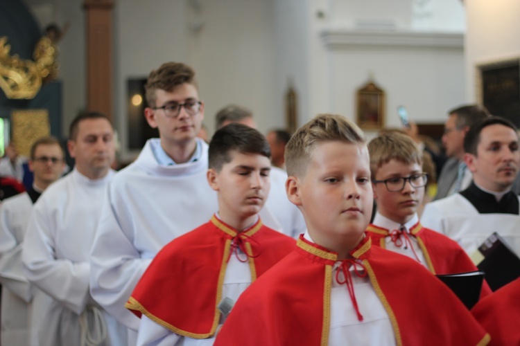 Dziękczyniene za ukończone prace przy kosciele w Rawie Maz.