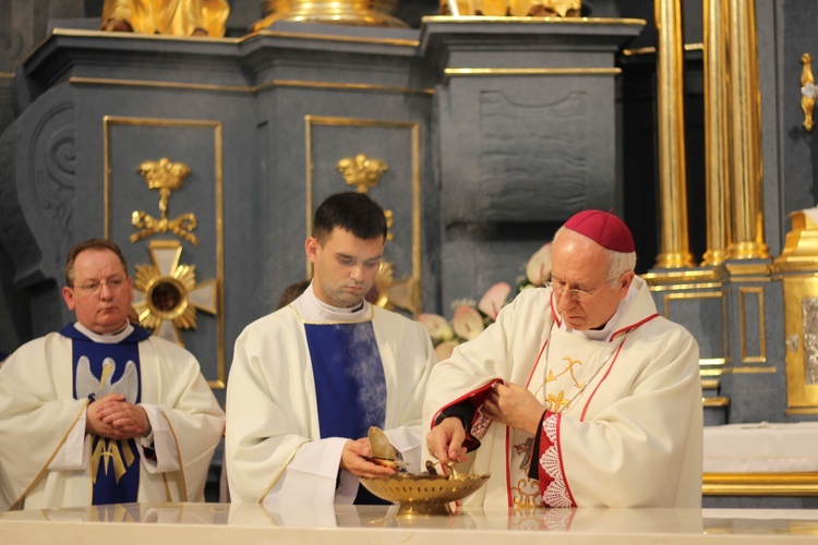 Dziękczyniene za ukończone prace przy kosciele w Rawie Maz.