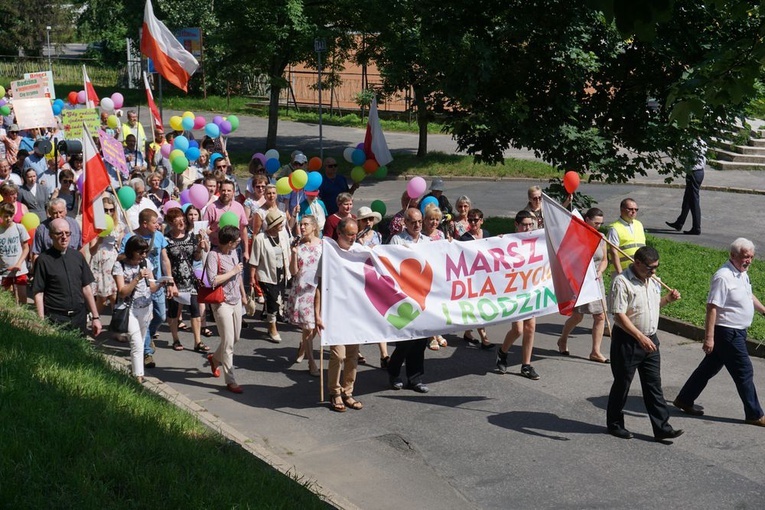 Przy pięknej pogodzie ulicami Dzierżoniowa przeszło ponad 150 osób.